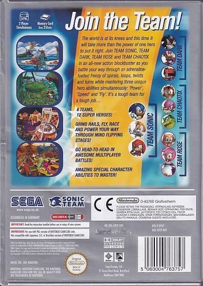 Sonic Heroes - Players choice - Nintendo GameCube (B Grade) (Genbrug)